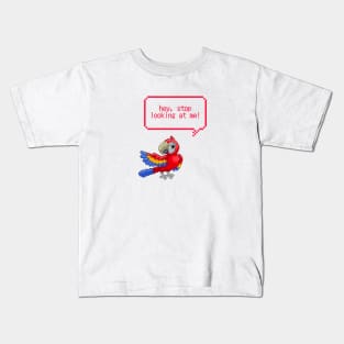 Pixel Chatter: The bird of Mockery Kids T-Shirt